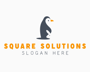 Penguin & Rabbit Animals logo design