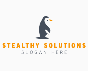 Penguin & Rabbit Animals logo design