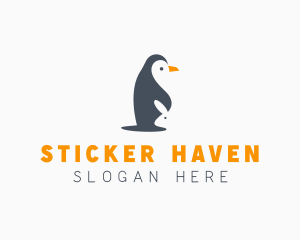 Penguin & Rabbit Animals logo design