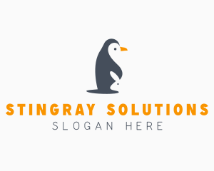 Penguin & Rabbit Animals logo design