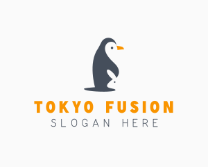 Penguin & Rabbit Animals logo design