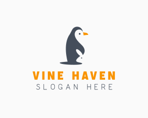 Penguin & Rabbit Animals logo design