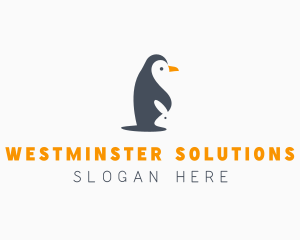 Penguin & Rabbit Animals logo design