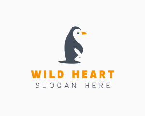 Penguin & Rabbit Animals logo design