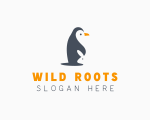 Penguin & Rabbit Animals logo design