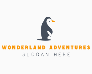 Penguin & Rabbit Animals logo design