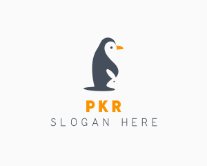 Penguin & Rabbit Animals logo design