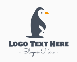 Penguin - Penguin & Rabbit Animals logo design