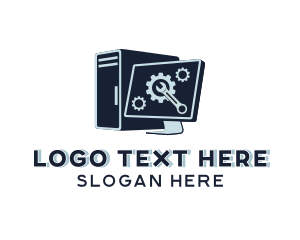 Technology - Computer Gear Cog Repair logo design