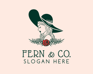 Fern - Floral Fashion Model Woman logo design