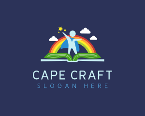 Cape - Rainbow Kindergarten Child logo design