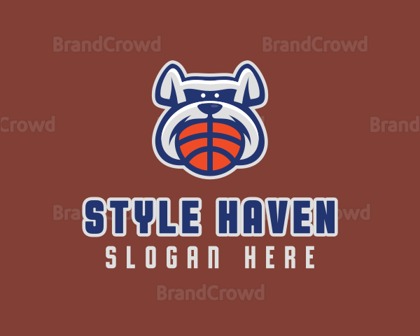 Basketball Sports Bulldog Logo