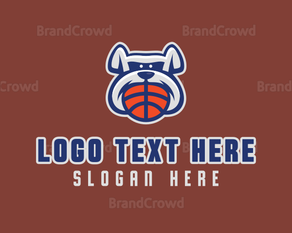 Basketball Sports Bulldog Logo