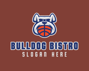 Basketball Sports Bulldog  logo design