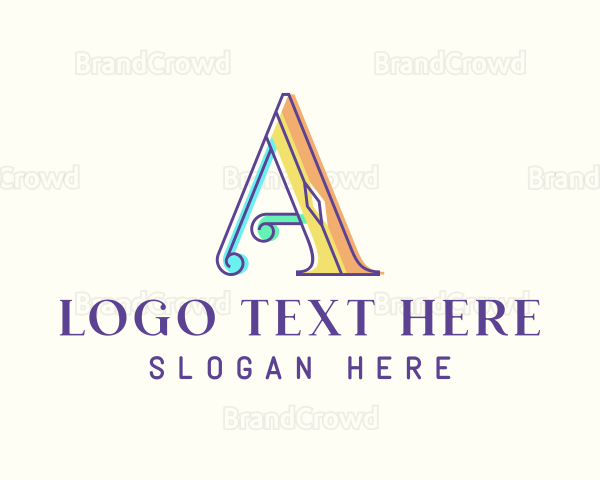 Colorful Agency Letter A Logo
