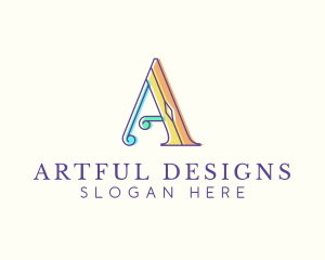 Professional Company Letter A logo design