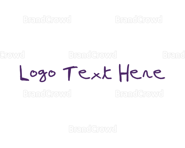 Kid Handwriting Art Logo
