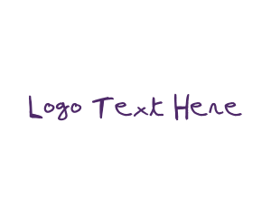Handwritten - Kid Handwriting Art logo design