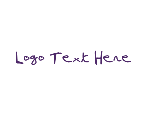 Kid Handwriting Art Logo