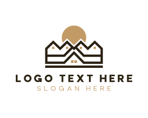 Airbnb - Roofing Contractor Builder logo design