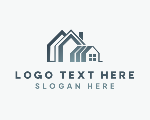 House - Gradient House Roofing logo design
