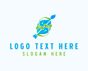 Broom - Cleaner Sanitation Janitorial logo design