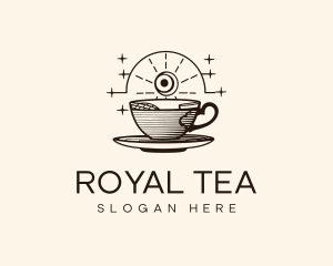 Cosmic Eye Stars Tea Cafe logo design