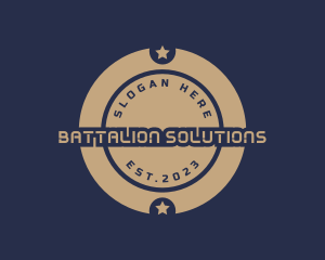 Battalion - Military Circle Star logo design