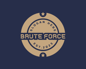 Military Circle Star logo design