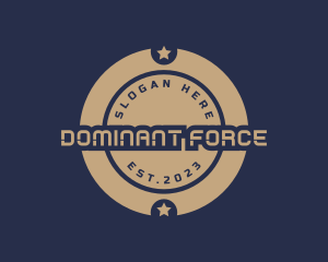 Military Circle Star logo design