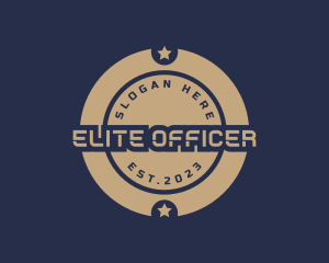 Officer - Military Circle Star logo design