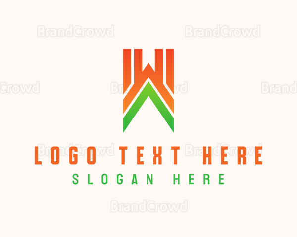 Marketing Digital Letter W Business Logo