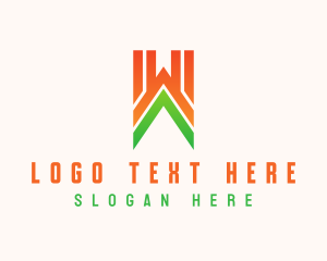 Modern Digital Letter W Business Logo