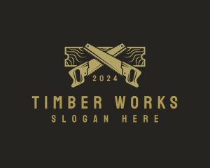 Saw Carpentry Workshop logo design