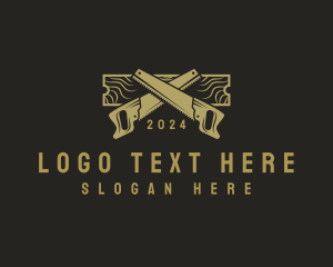 Logging - Saw Carpentry Workshop logo design