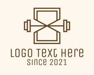 Second - Barbell Sand Time logo design