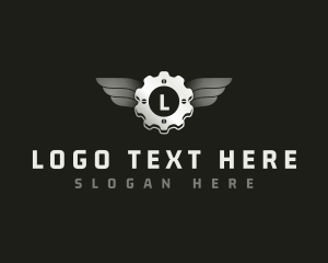 Cog Wings Mechanic Logo