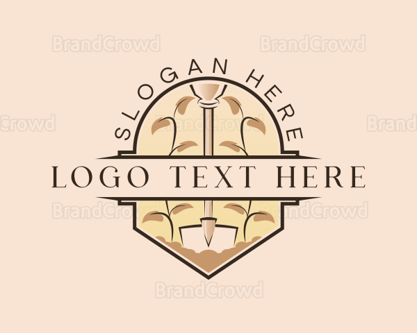 Shovel Gardening Landscaping Logo