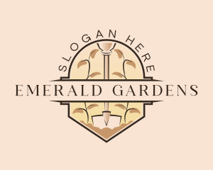 Shovel Gardening Landscaping logo design