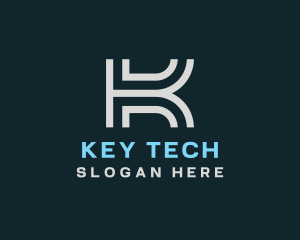 Modern Tech Letter K logo design