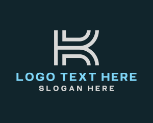 Coding - Modern Tech Letter K logo design
