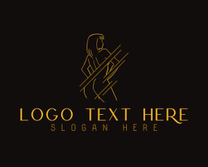 Naked - Alluring Nude Female logo design