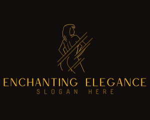 Alluring - Alluring Nude Female logo design