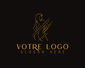 Nude - Alluring Nude Female logo design