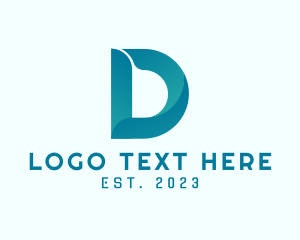 Music Studio - Digital Letter D logo design