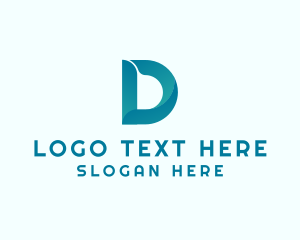 Initial - Digital Letter D logo design