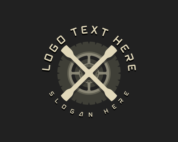 Tire - Mechanic Tire Wrench logo design