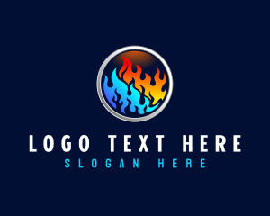 Gasoline - Fuel Flame Heating logo design