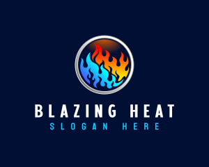 Flammable - Fuel Flame Heating logo design