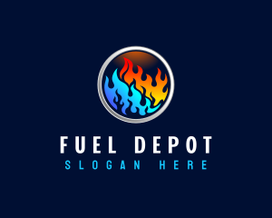 Gasoline - Fuel Flame Heating logo design